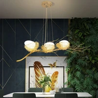 birds nest restaurant chandelier branches three head living bedroom lamp nordic light creative personalized lamp