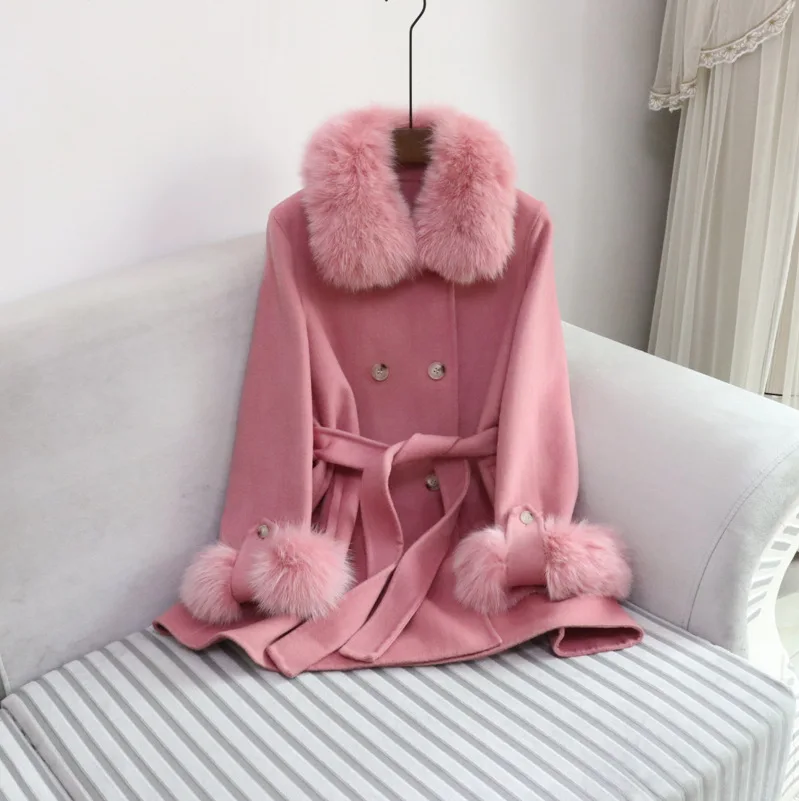 hot sale chic elegant short woolen coats and jackets wholesale