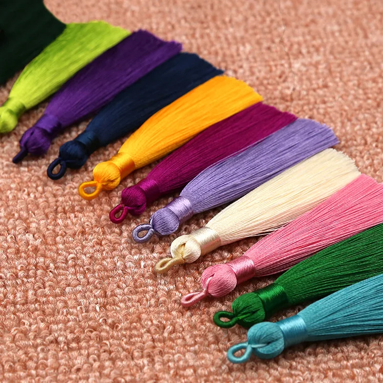 2/5/10PCS 8cm Polyester Silk Tassel Vertical Tassel Decoration Crafts DIY Jewelry Home Decoration Sewing Curtain Accessories