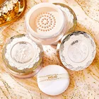 Блестящие кристаллы контроль жирности рассыпчатая пудра установка макияж водостойкий длительное естественное Осветление кожи мягкая пуховка косметика для лица