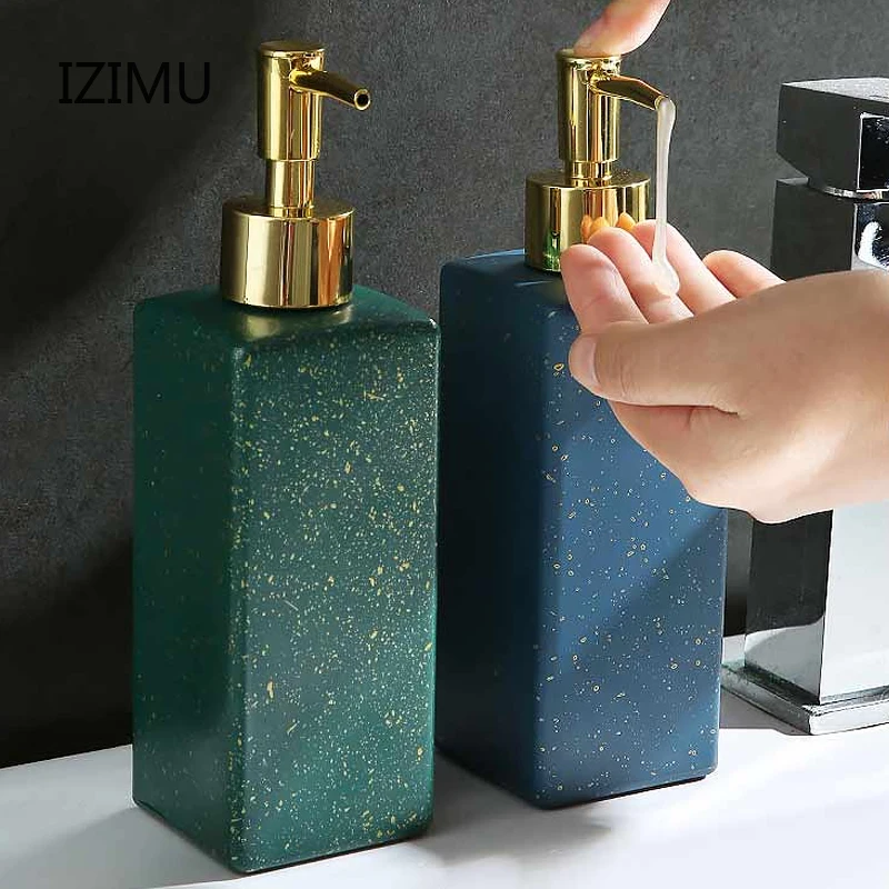 

Glass Handwashing Fluid Bottle Color Terrazzo Pattern Bathroom Supplies Lotion Bottle Soap Bottle Portable Soap Dispensers 380ML