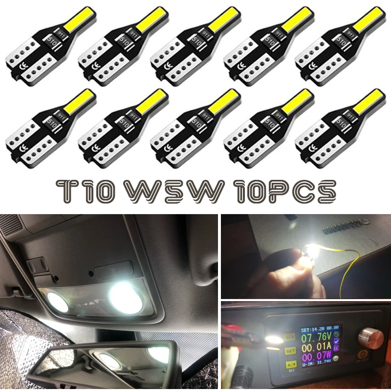 10 шт. CarT10 W5W светодиодные лампы Интерьер светильник для Nissan Qashqai J10 J11 X Trail t31 t32