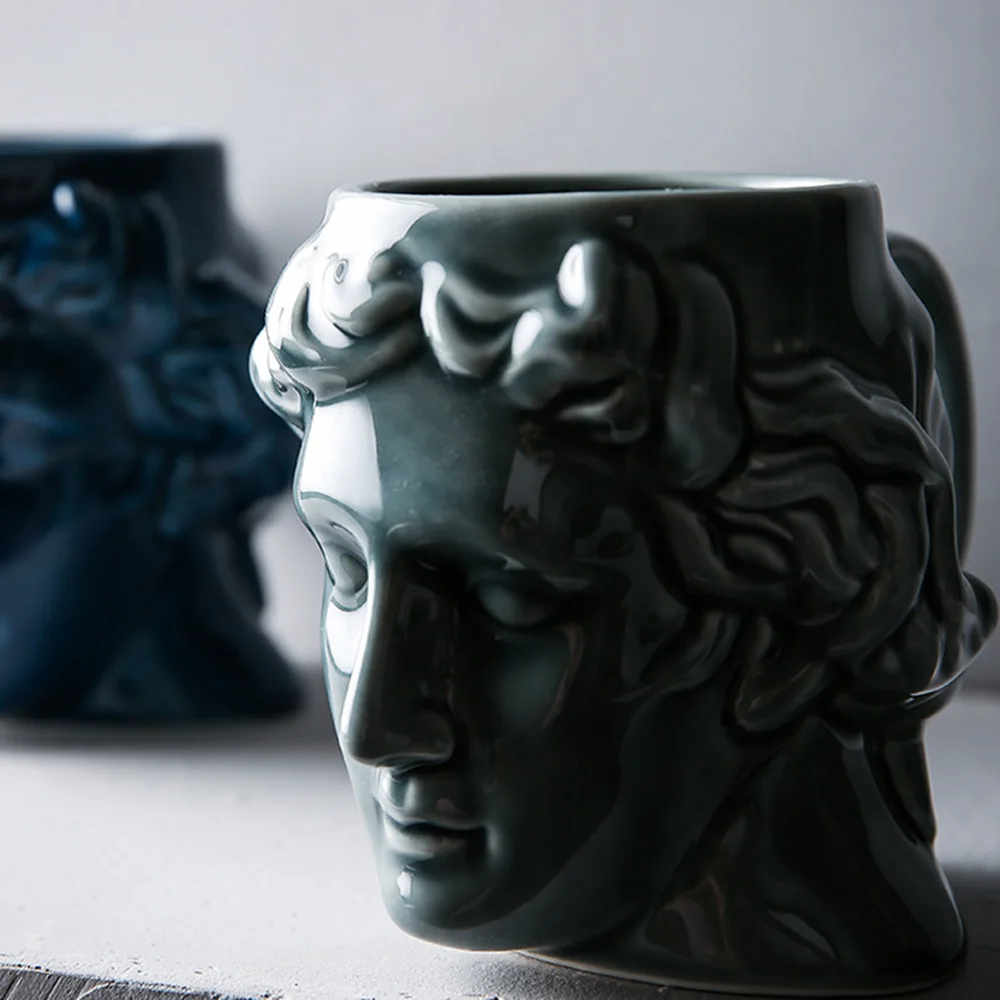 1 шт., креативная керамическая кружка в 3D стиле с изображением Давида, Кофейная, чайная, молочная, питьевая чашка с ручкой, кофейная кружка для офиса, новинка, Gif