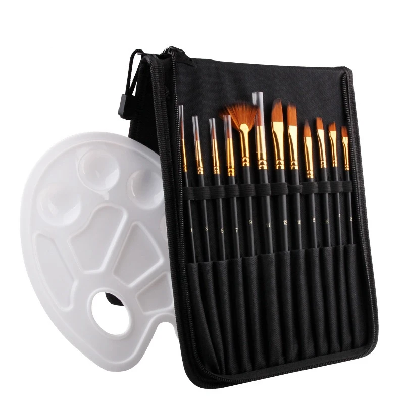 

Wooded Hold Nylon Painting Brushes Set for Artist Oil Acrylic Painting Drawing Water Color Paint Brush Art Supplies