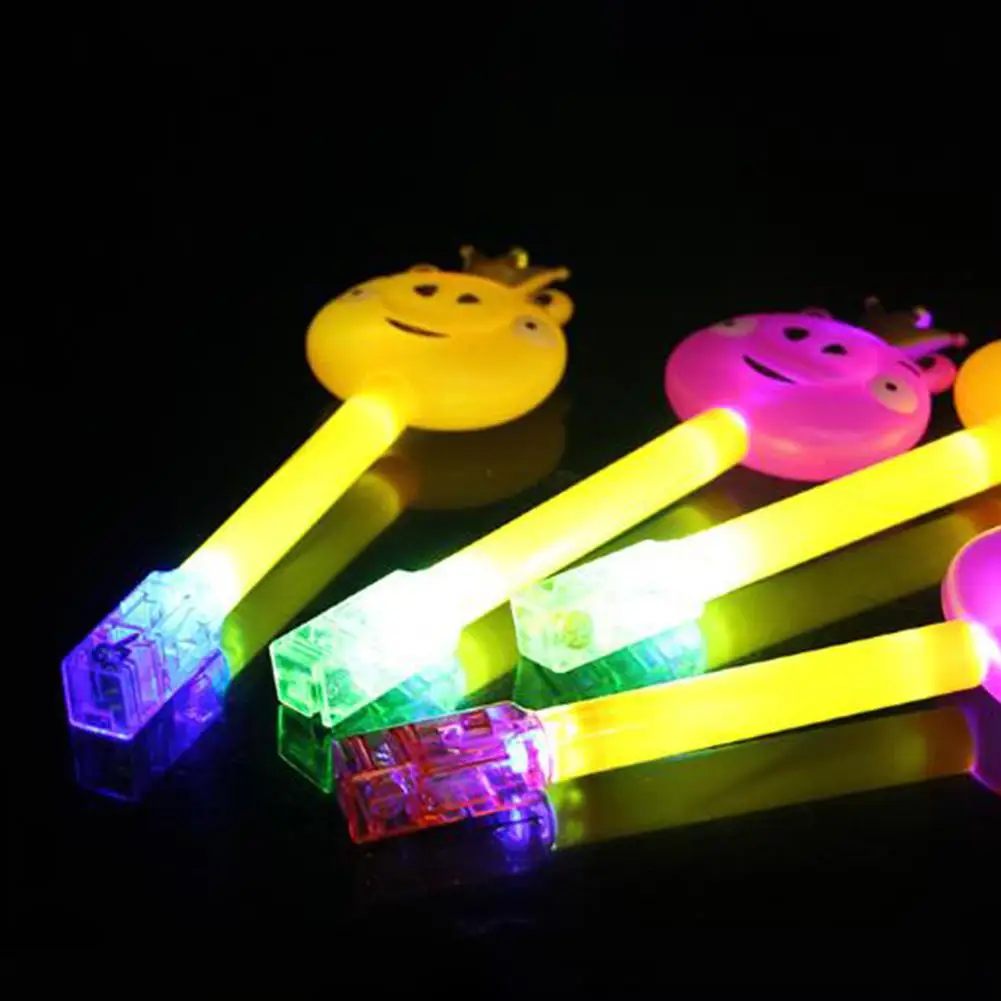 GloryStar светодиодный светящиеся палочки палец милый поросенок мультфильм