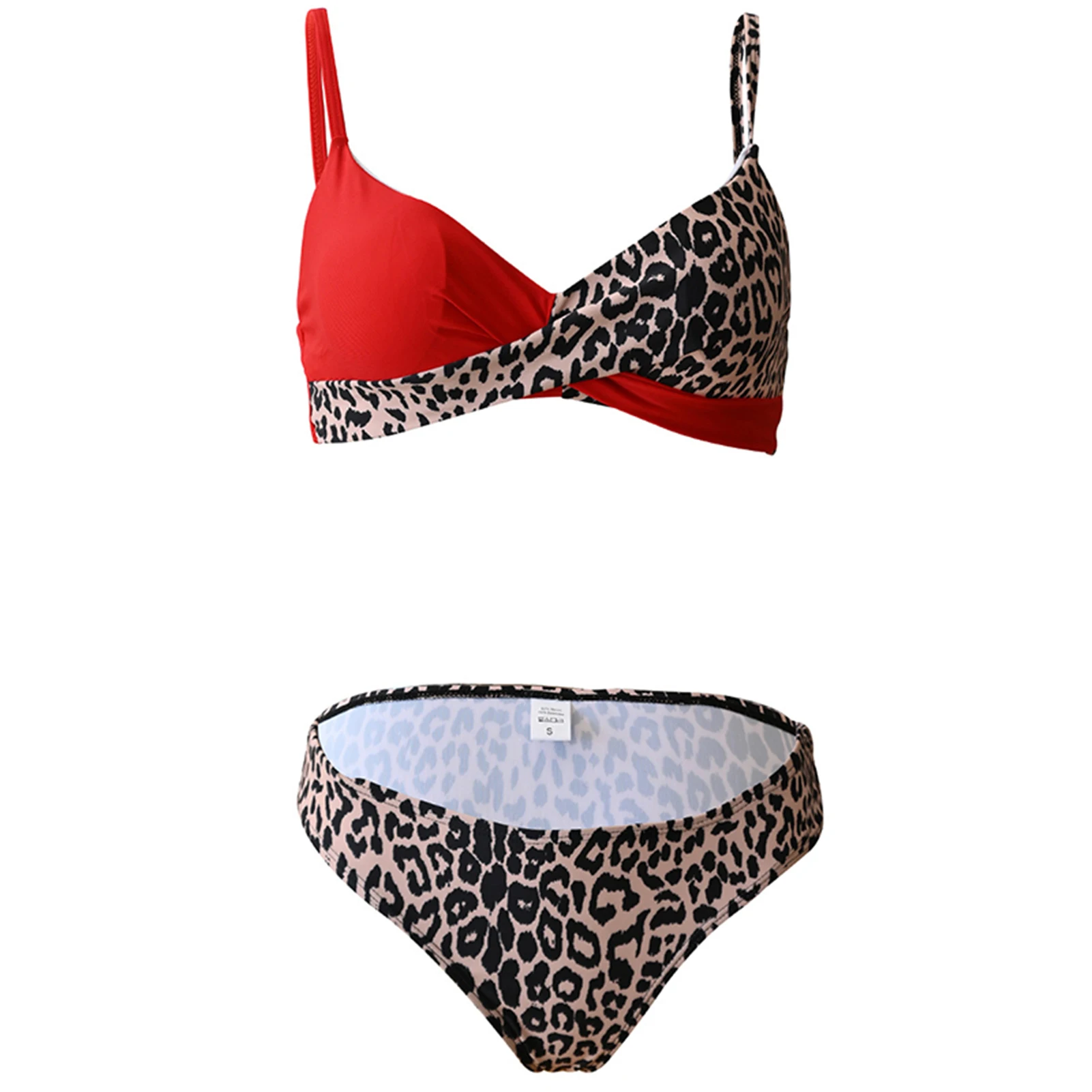 

Bikini Back Hook Closure Adjustable Straps Swimsuit Leopard Pattern Bathing Suit For Beach Swimming PR Sale