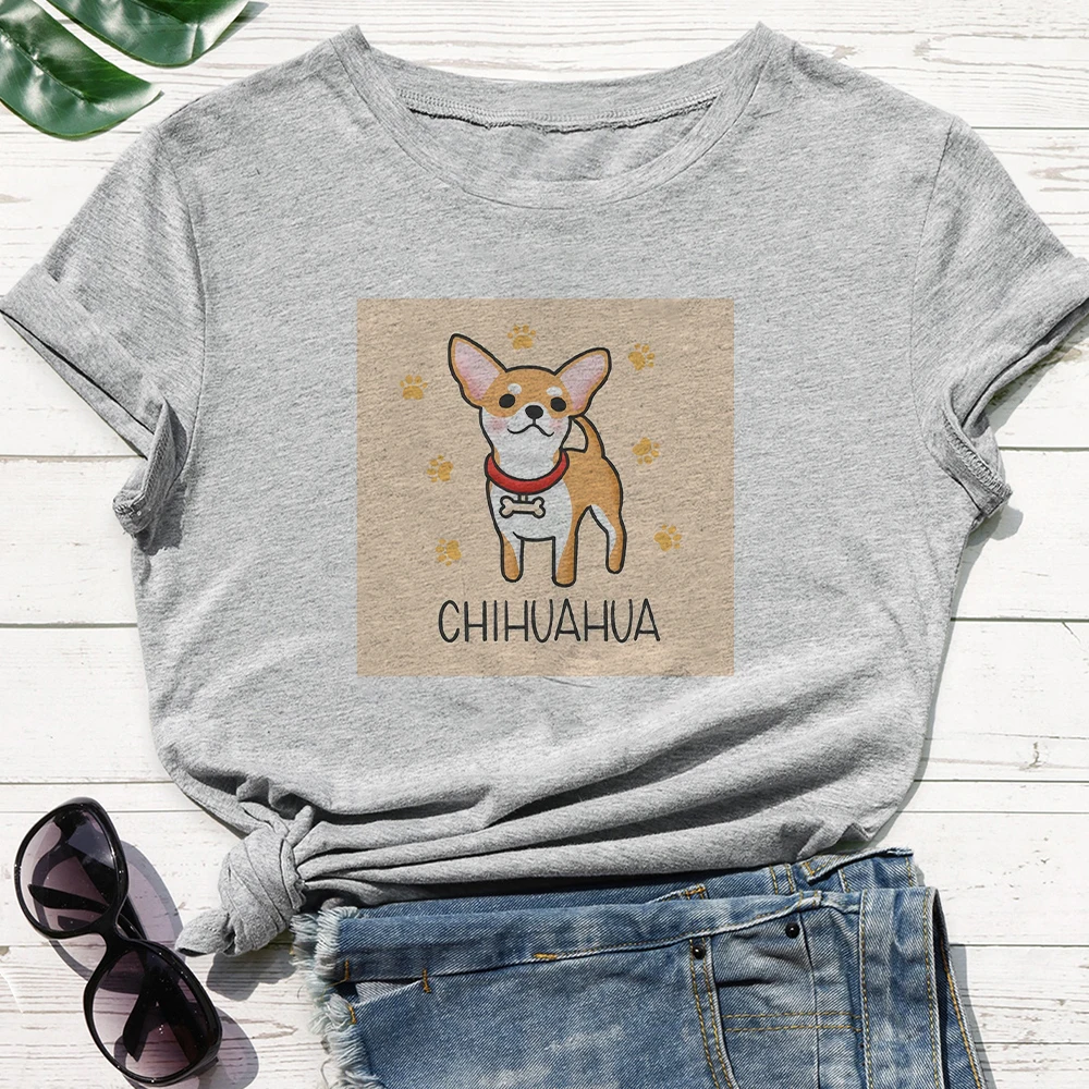 

Y2k Indie Clothes Women's Tee Shirt Chihuahua Tshirt Top T-shirts Spain Cute Fashion Ropa Mujer Camiseta Estampada Femenina