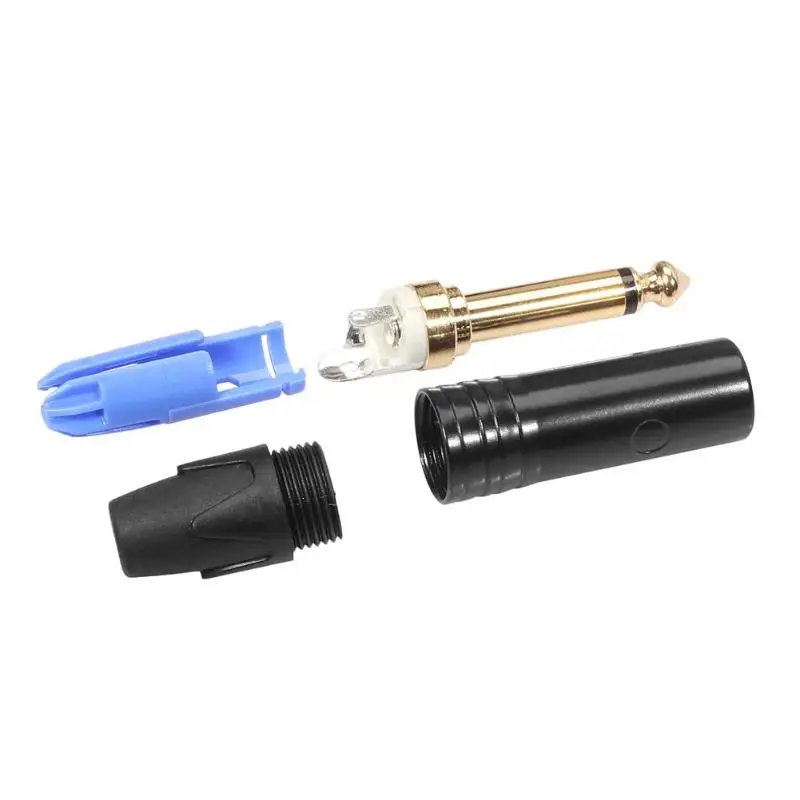 4 stücke 635mm 65 stecker mono jack stecker stecker diy löten stecker audio kabel für diy elektrische gitarre soundkarte mikrophon