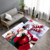 christmas 3d carpet living room new years child rug snowman santa claus floor mat kitchen bedroom area rug non slip doormat