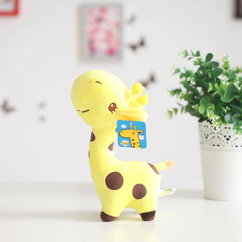 18cm/25cm Cute Giraffe Plush Toy Pendant Soft Deer Stuffed Cartoon Animals Doll Baby Kids Toys Christmas Birthday Colorful Gifts | Игрушки и