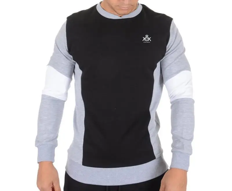 

Fitness t Shirt Men Fashion Hip Hop Autumn Winter Long Sleeve T-Shirt Brand Clothing Cotton Bodybuilding Pactwork Tshirt Man