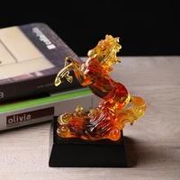 horse statue home decoration crystal resin crafts accessories animal table ornaments color war horse sculpture success gifts