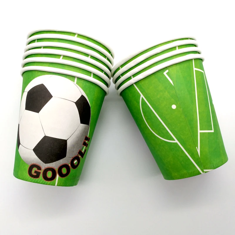 60 шт/лот футбол спрос среди детей чашки ребенок душ вечерние Футбольный Мяч Тема