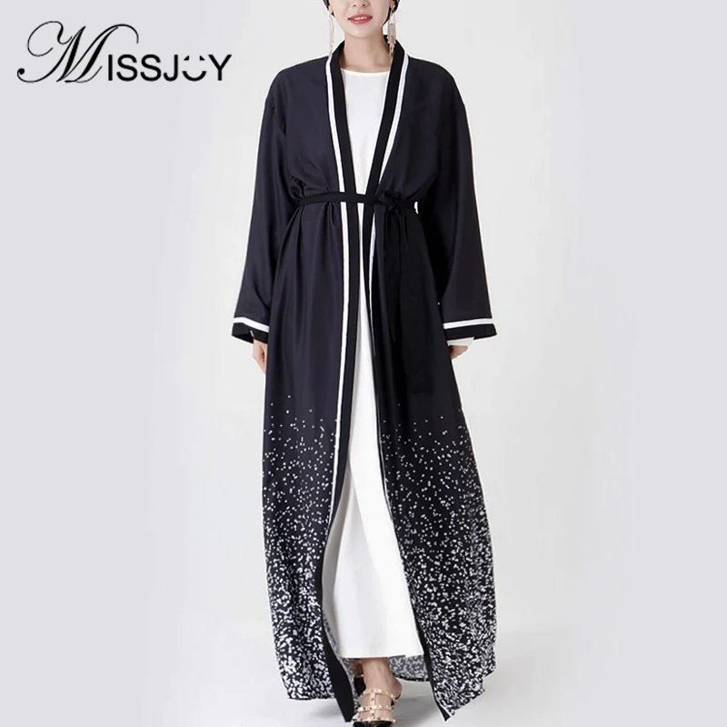 MISSJOY 2019 модная одежда в исламском стиле элегантный кардиган мусульманское