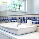 FunlifeСтикеры для плитки, отклеивание и наклеивание, коричневая Мозаика, камень, узор, плитка, голубое стекло, мозаика, фон для телевизора, съемный