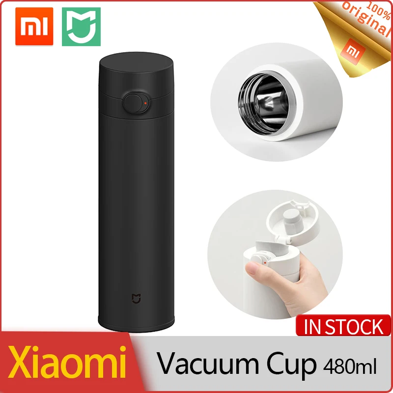 

Бутылка для воды Xiaomi, 480 мл, Mijia, Термокружка Из Нержавеющей Стали, вакуумная, портативная, для путешествий, для кофе