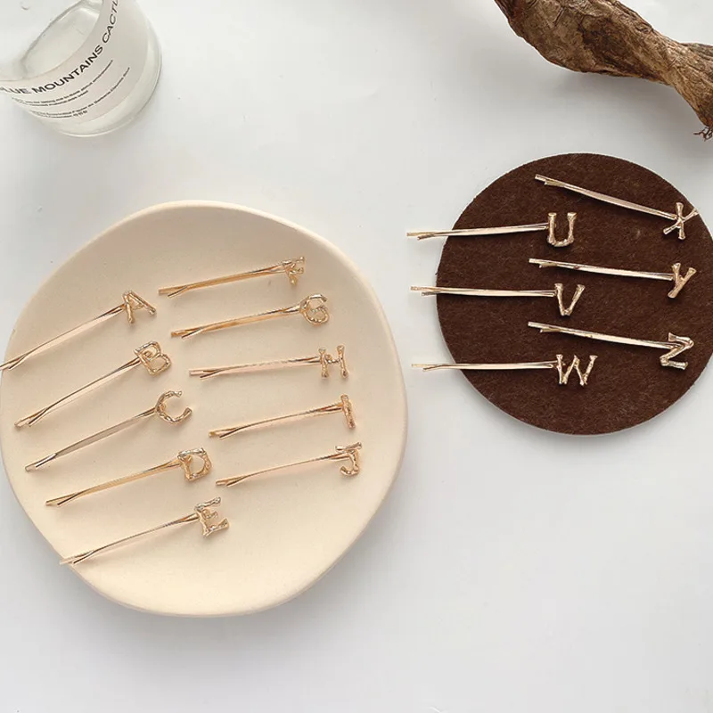 

Xwen 2021 Same Style Combination Name Girls Hair Clips Banger Metal Letter Clip Simple Hairpin Headdress