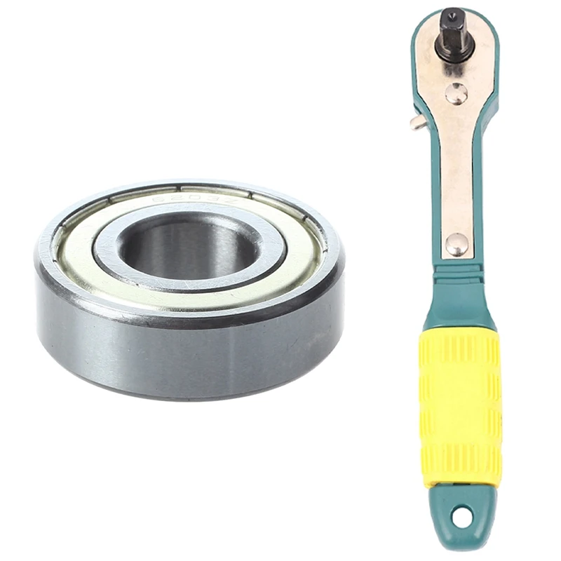 

1 Pcs 6203Z Deep Groove Metric Ball Bearing & 1 Pcs Mini 1/4 Head Screwdriver Pole 6.35Mm Hexagon Ratchet Socket Wrench