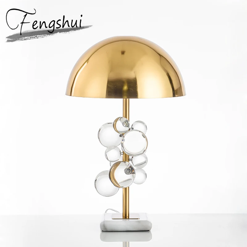 Скандинавский роскошный хрустальный шар настольная лампа домашний декор