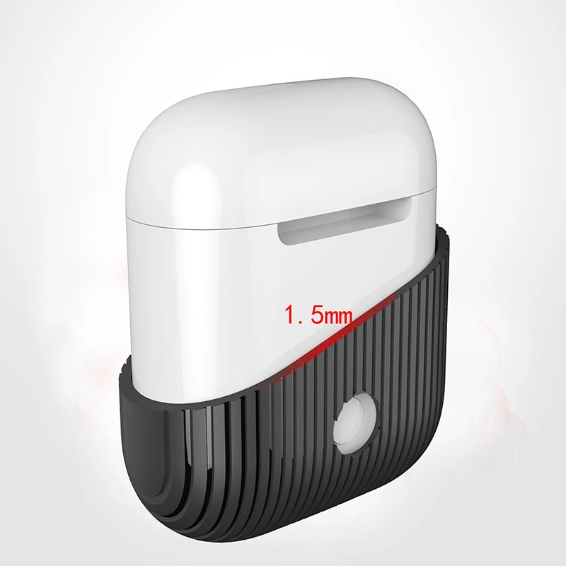 Новый Полосатый силиконовый чехол для Apple Airpods аксессуары наушников беспроводные