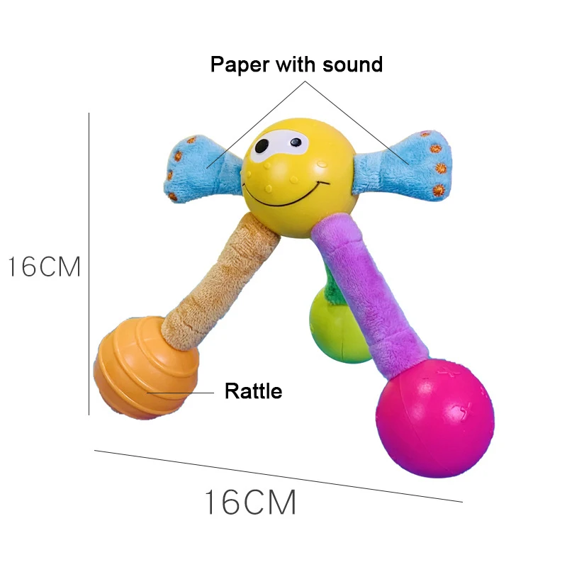 Новинка разноцветные шарики ручные колокольчики развлекательные развивающие