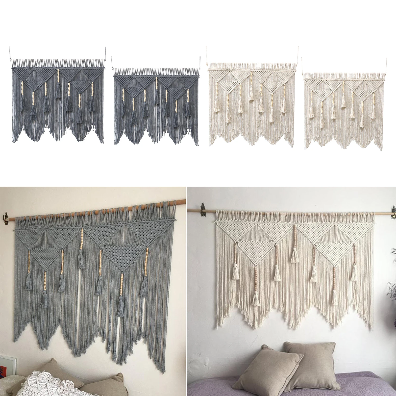 

Cotton Handmade Macrame Woven Wall Hanging Tapestry Bohemian Boho Home Decor