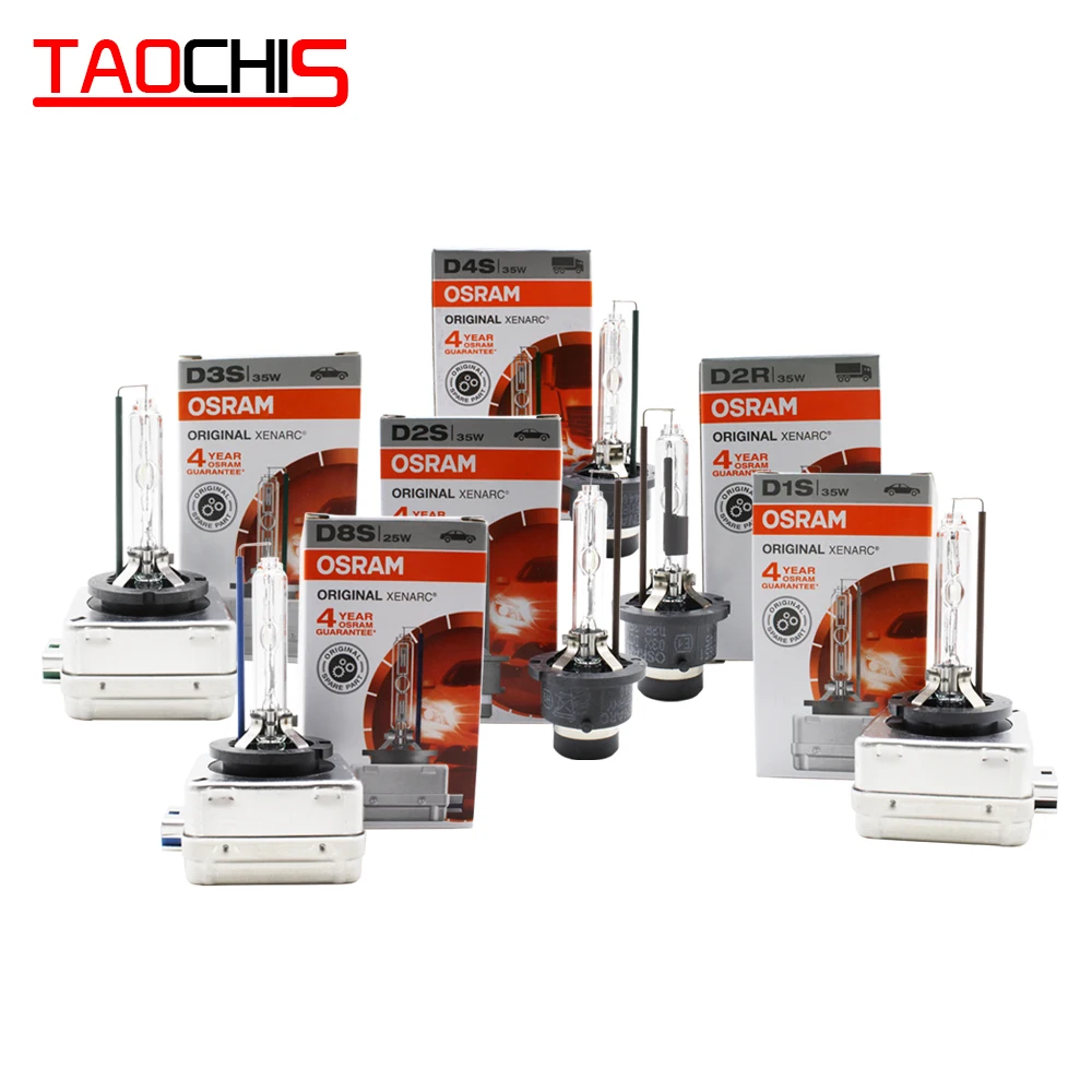 Оригинальные OSRAM XENARC D1S D3S D2S D2R D4S D8S HID ксеноновый Светильник лампы для авто автомобилей головной светильник 4300K 12V 35W