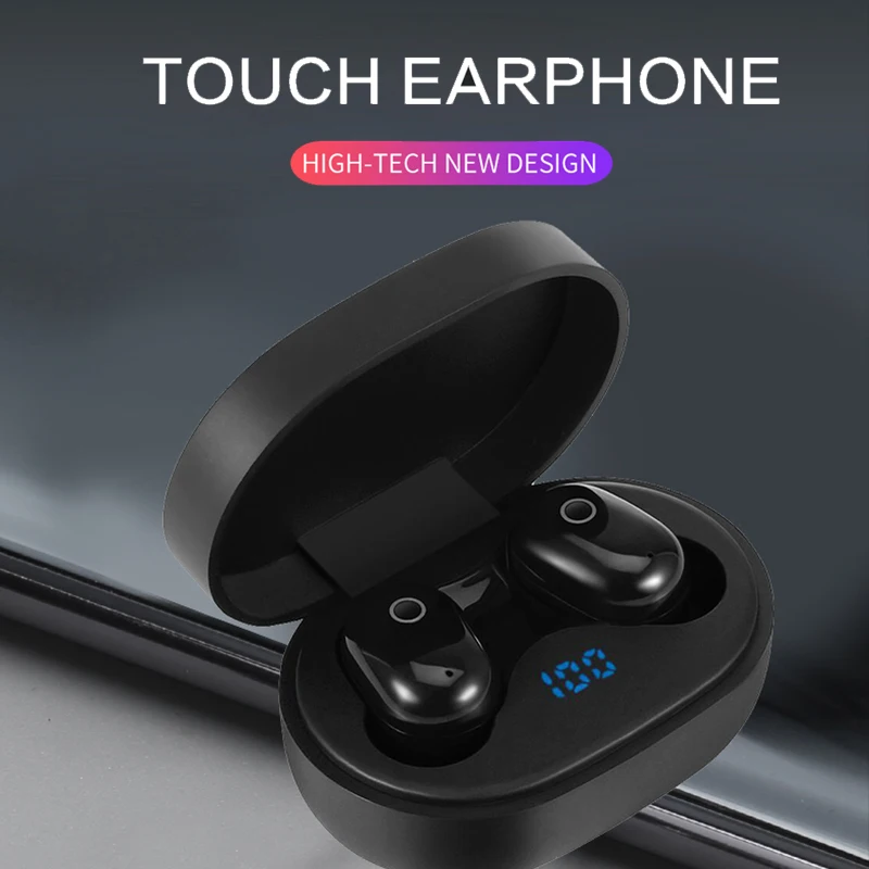 McGeSin Беспроводные блютус гарнитуры Светодиодный дисплей TWS Наушники 5.0 с Power Bank