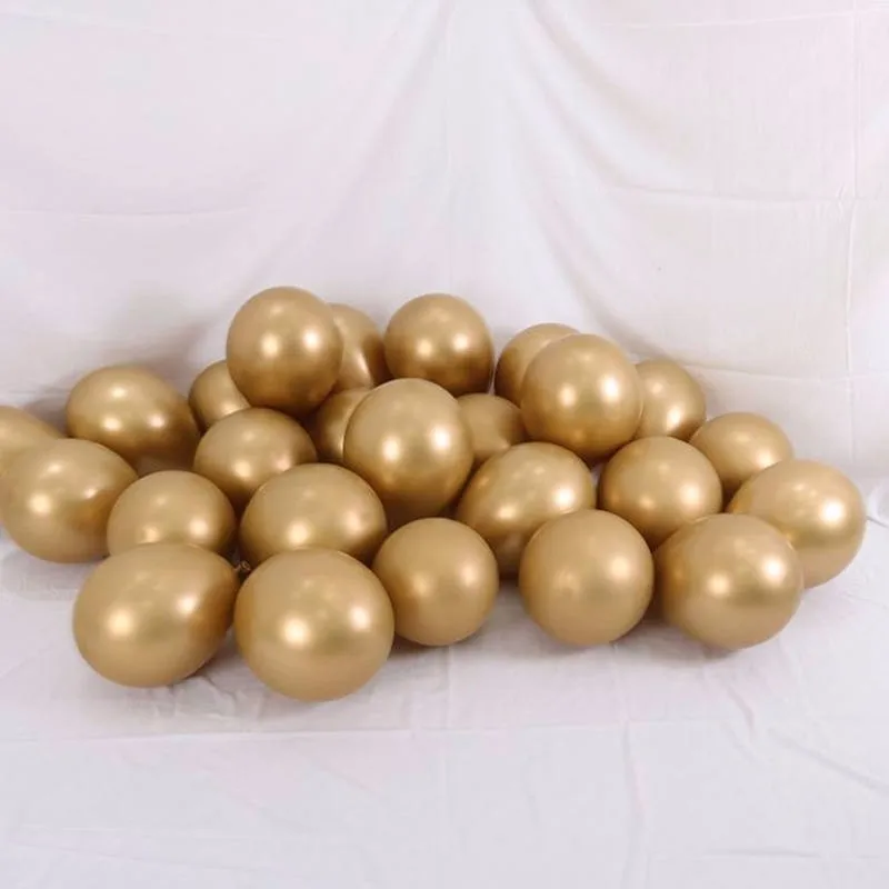108 шт 18 ''черное оформление вечеринки воздушный шар мметалл хром золото Globos для