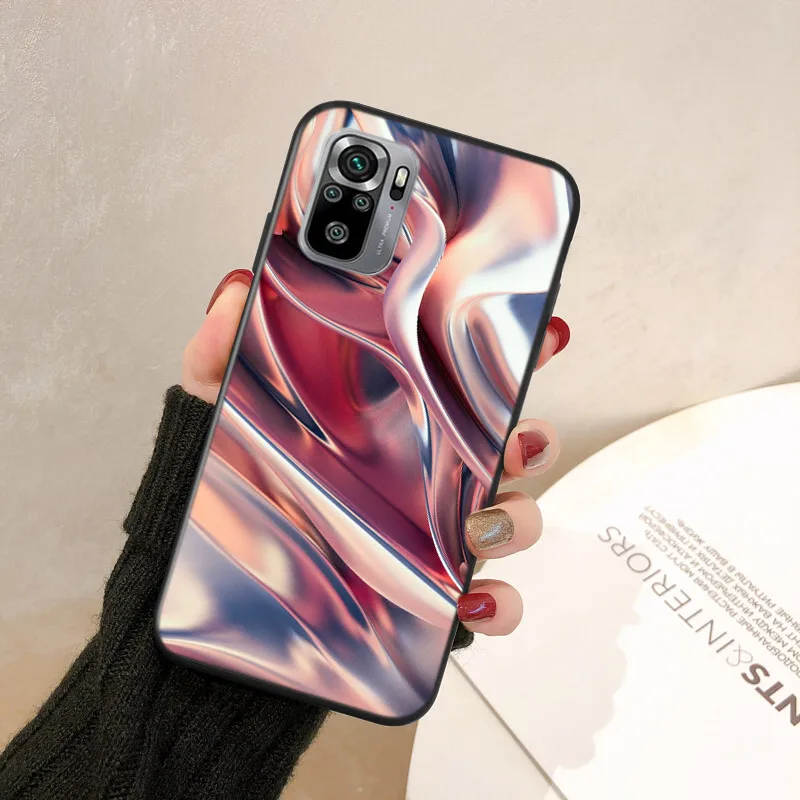 Silicone Cover Love Rose Gold Style For Xiaomi Redmi Note 12 11 11T 11S 10 10S 9 9S 10T 9T 8T 8 7 6 5 Pro Phone Case