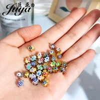 30pcslot palm evil eye beads for jewelry making 7mm metal spacers bead supplies needlework diy bracelets necklaces accessories