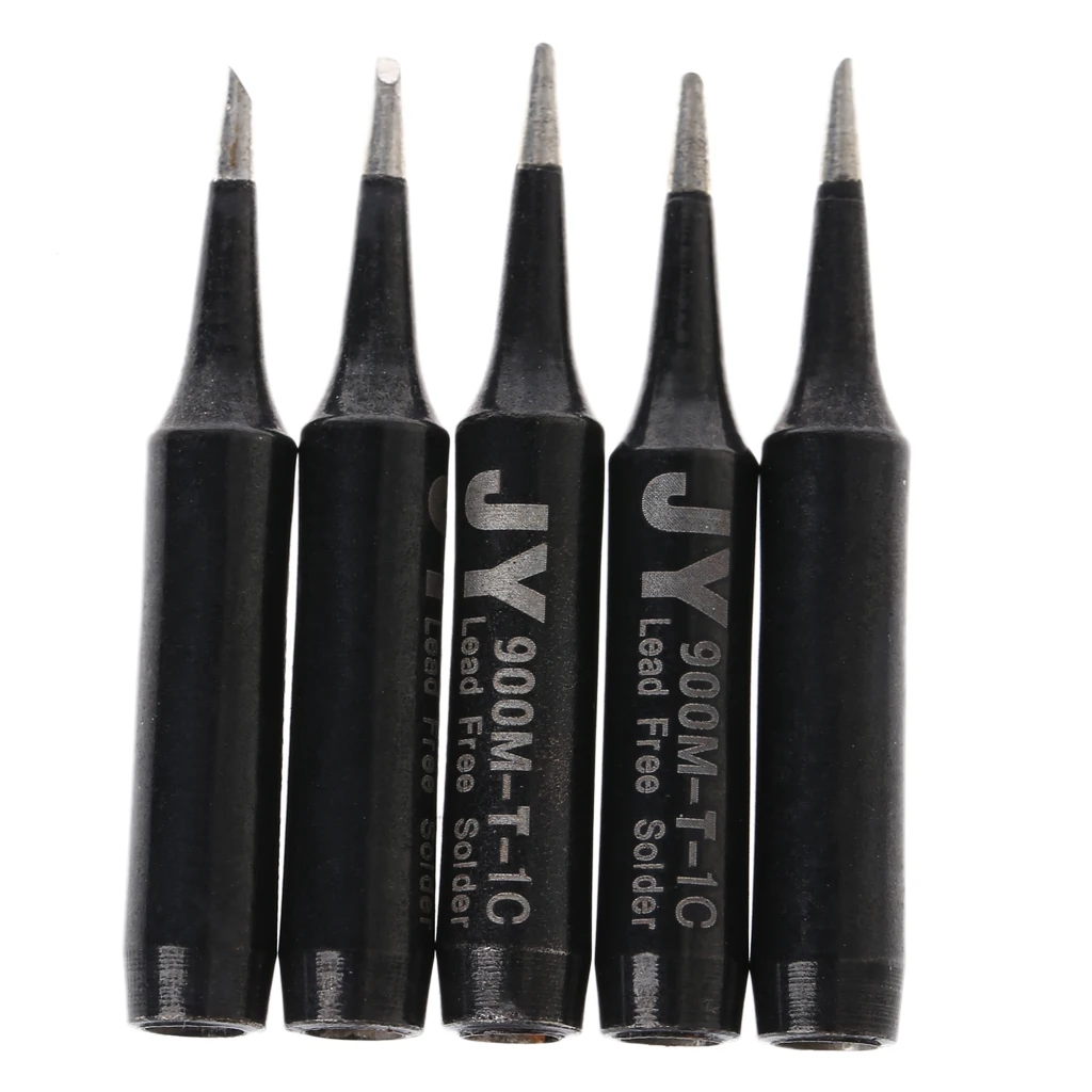 

Drop Ship 5 Pcs 900M-T-1C Copper Replacement Bevel Style Soldering Iron Solder Tip Lead-free For Hakko 936