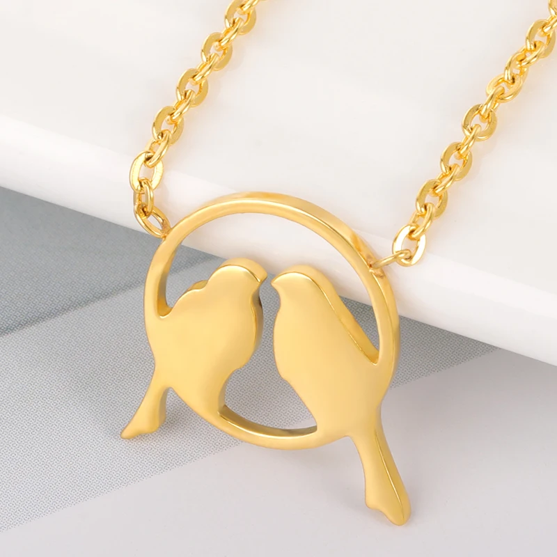 10 шт. нежный двойной украшение &quotголубь мира&quot Птицы Цепочки и ожерелья