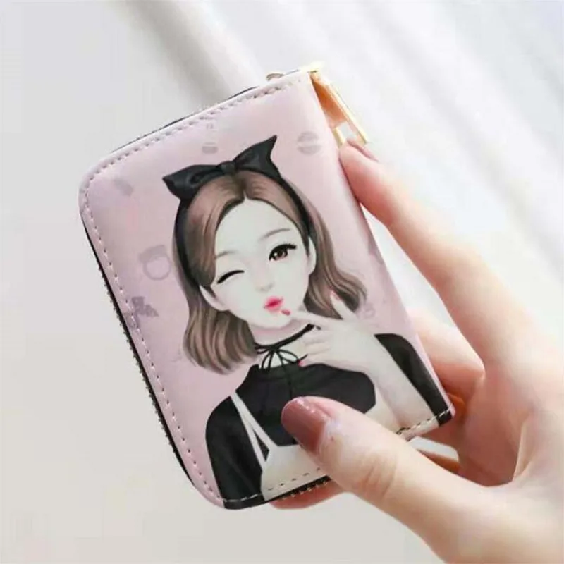 Модная мультяшная женская сумка для ключей автомобильный милый кожаный кошелек