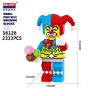 Сборка Balody, мини-конструктор, мультяшная игрушка, Милая модель клоуна, развивающие блоки, Забавный Джокер, игрушки для детей 16126