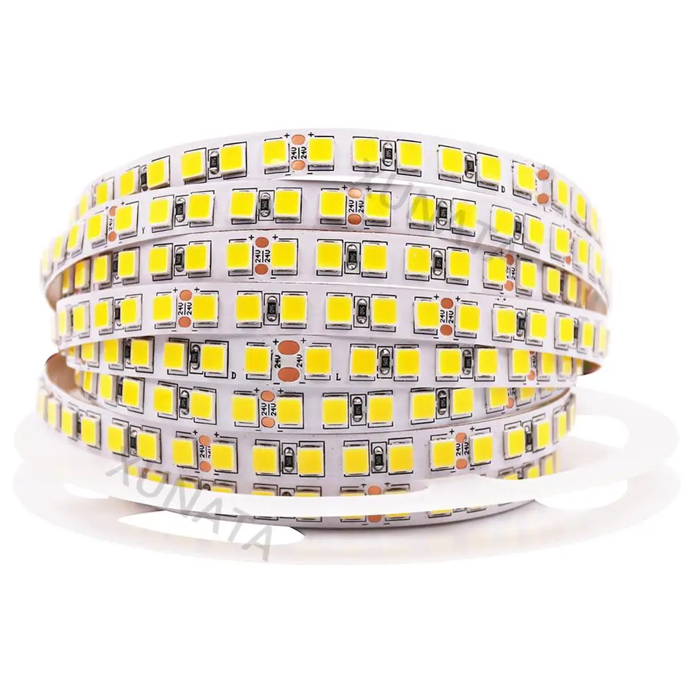 

Светодиодная лента 5054 2835, гибкая Водонепроницаемая LED полоска 120 светодиодов на метр, 5 м, 600 светодиодов теплого и белого света