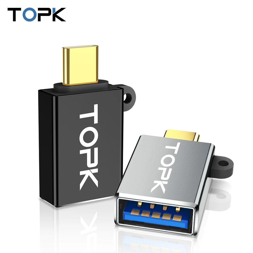 TOPK USB C адаптер 3 0 type-A штекер 1 type Женский конвертер для samsung Xiaomi huawei смартфон |