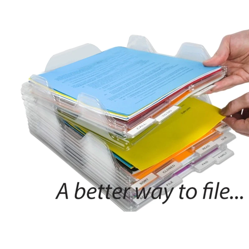 Коробка для хранения файлов стойка документов органайзер лоток Штабелируемый