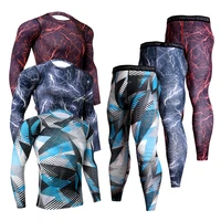 2021 men quick dry camouflage mens running sets compression sports suits skinny tights clothes gym rashguard fitness sportswear