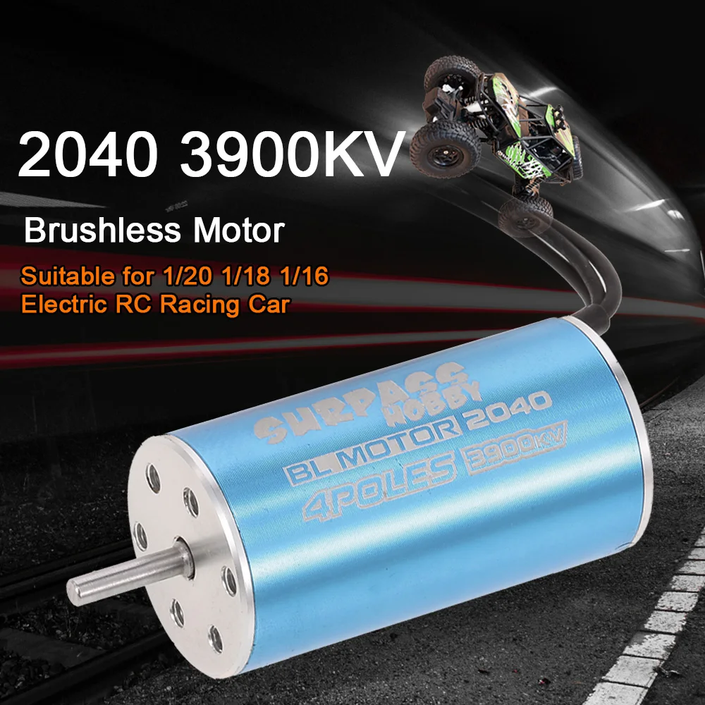 Бесщеточный двигатель SURPASS HOBBY 2040 3900KV для электрических гоночных автомобилей на