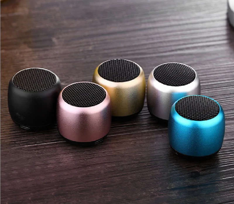 Металлический беспроводной Bluetooth динамик с микрофоном портативный мини Супер