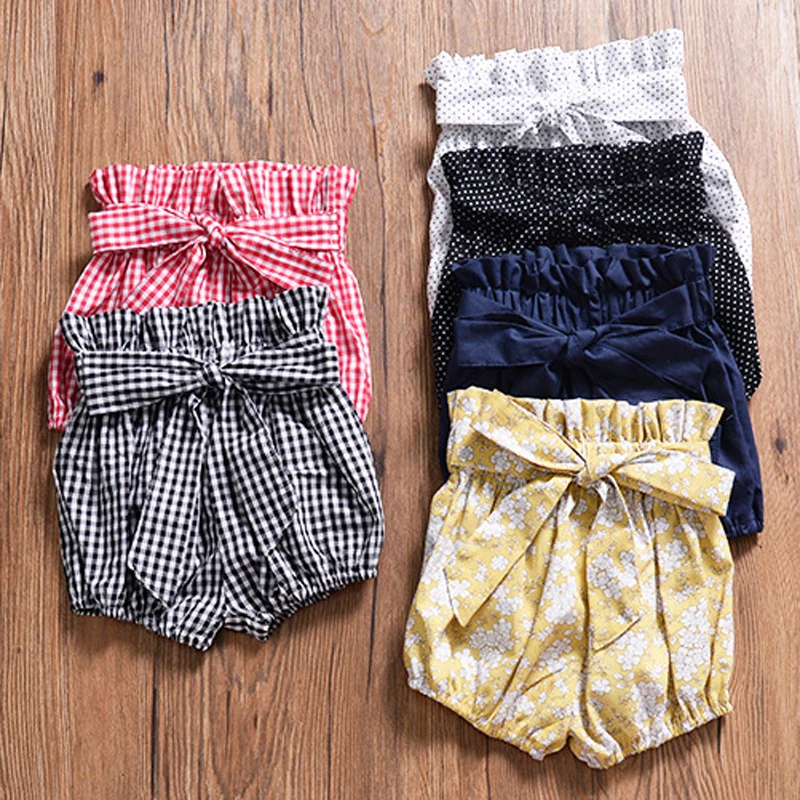 Летние шорты для маленьких девочек одежда с бантом большие штаны из ПП хлебовыми