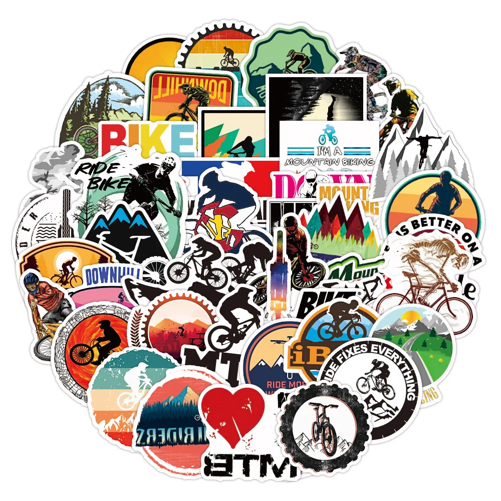 103050pcs mountain bike mtb stickers laptop guitar luggage skateboard phone waterproof cool graffiti sticker decal kid toys free global shipping