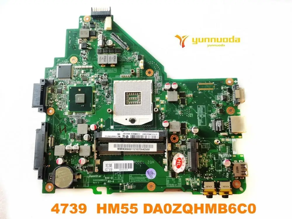 Оригинальная материнская плата для ноутбука ACER 4739 HM55 DA0ZQHMB6C0 протестирована