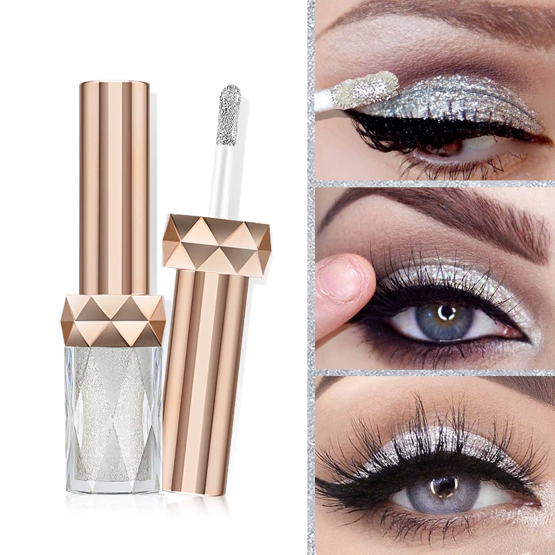 

1 Pc Metallic Shining Liquid Eye Shadow Fine Pearlescent Long Lasting Nude Eye Makeup Waterproof Easy To Color Eyeliner Cosmetic