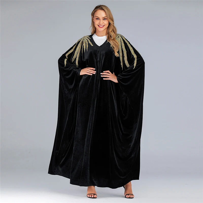

Velvet Abaya Arabic Long Maxi Muslim Dress Women Kaftan Caftan Elbise Hijab Turkish Dresses Vestidos Robe Musulmane Longue Oman