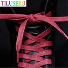 Плоские кожаные шнурки в стиле ретро для вощения, водонепроницаемые шнурки для обуви, мужские шнурки для ботинок, длина 90 см