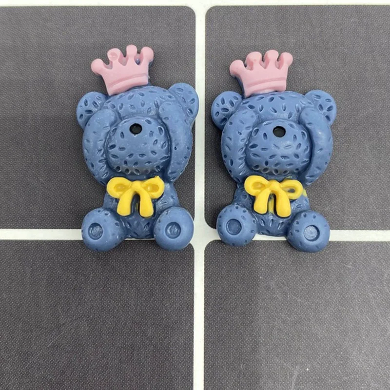 10 шт. Кабошон из смолы с плоским основанием мультяшный медведь рукоделие