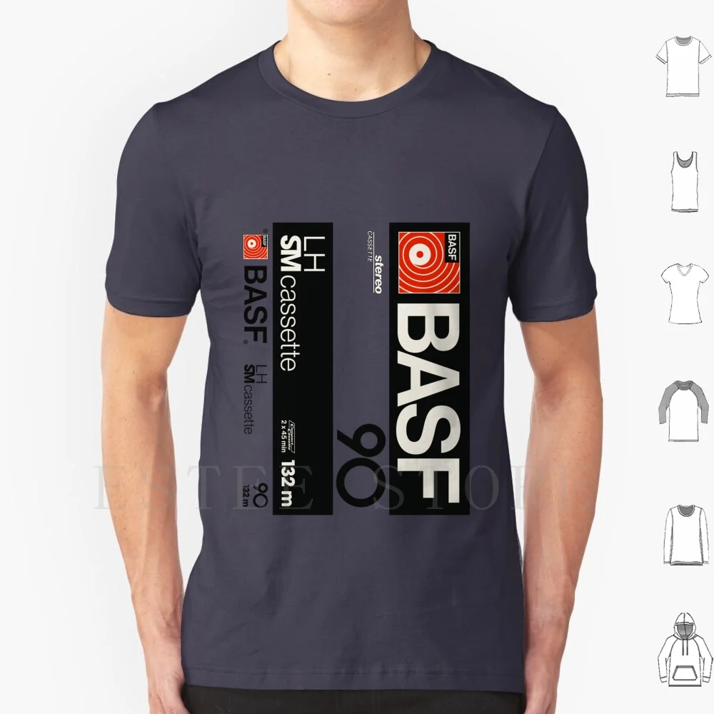 Classic Music Cassettes-Basf Lh90 T Shirt Men Cotton 6xl Cassette Retro Tape Boombox Music Graphics Dolby Compact Cd Stereo
