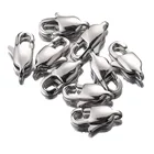 Застежки-карабины из нержавеющей стали, концевые застежки-коннекторы для ожерелья, браслета, материалы для изготовления украшений сделай сам, 10 шт.упаковка